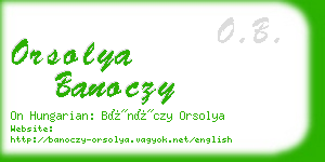 orsolya banoczy business card